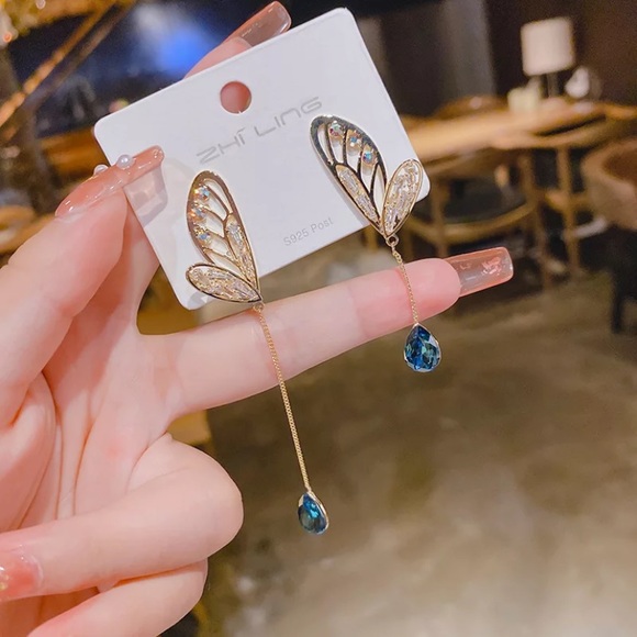 18k gold plated new butterfly earrings - Picture 3 of 4